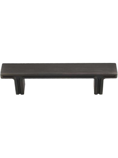 Anwick Rectangular Cabinet Pull - 3 inch Center-to-Center in Brushed Pewter.